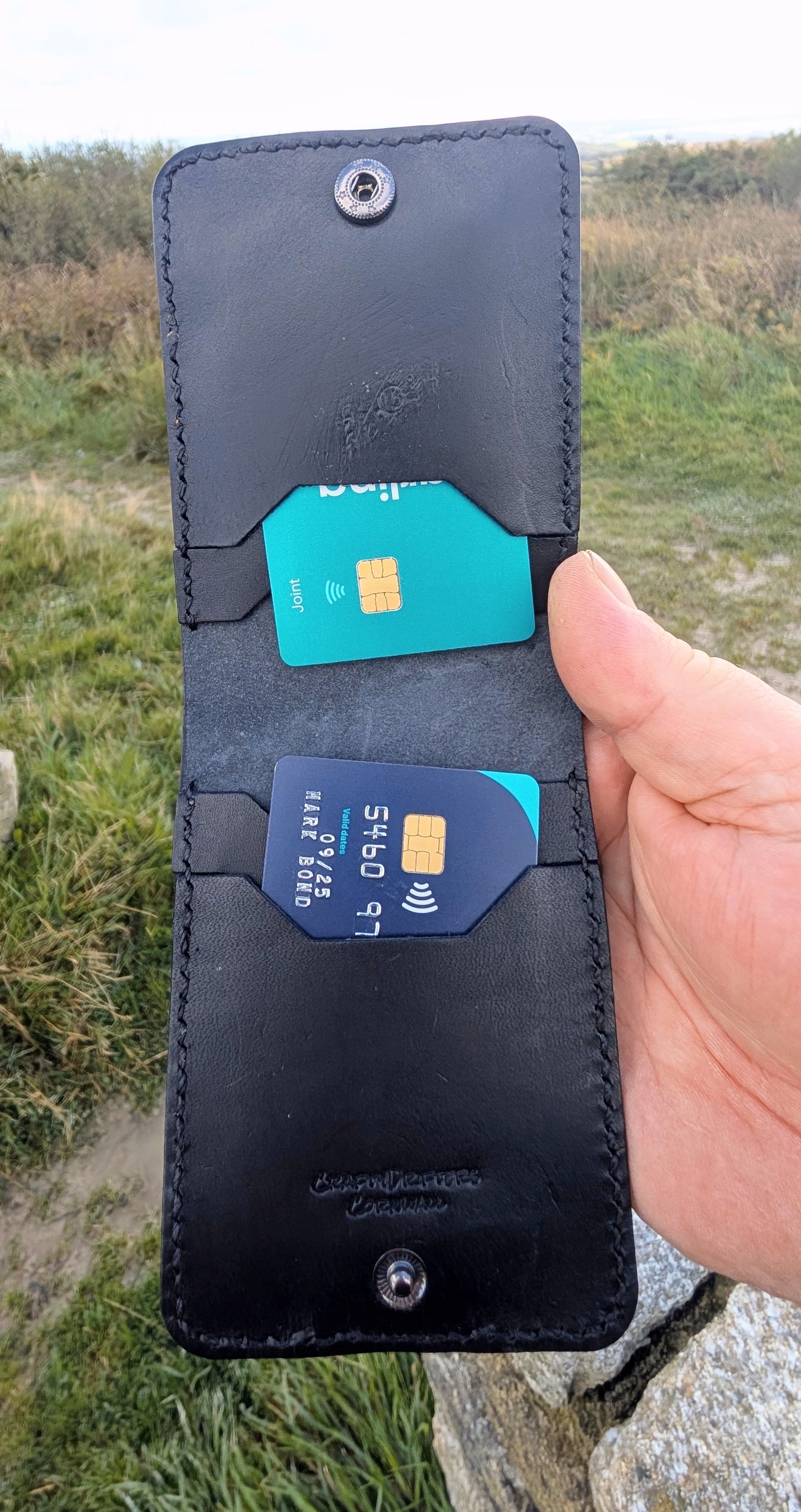 Handmade Italian Leather folding wallet