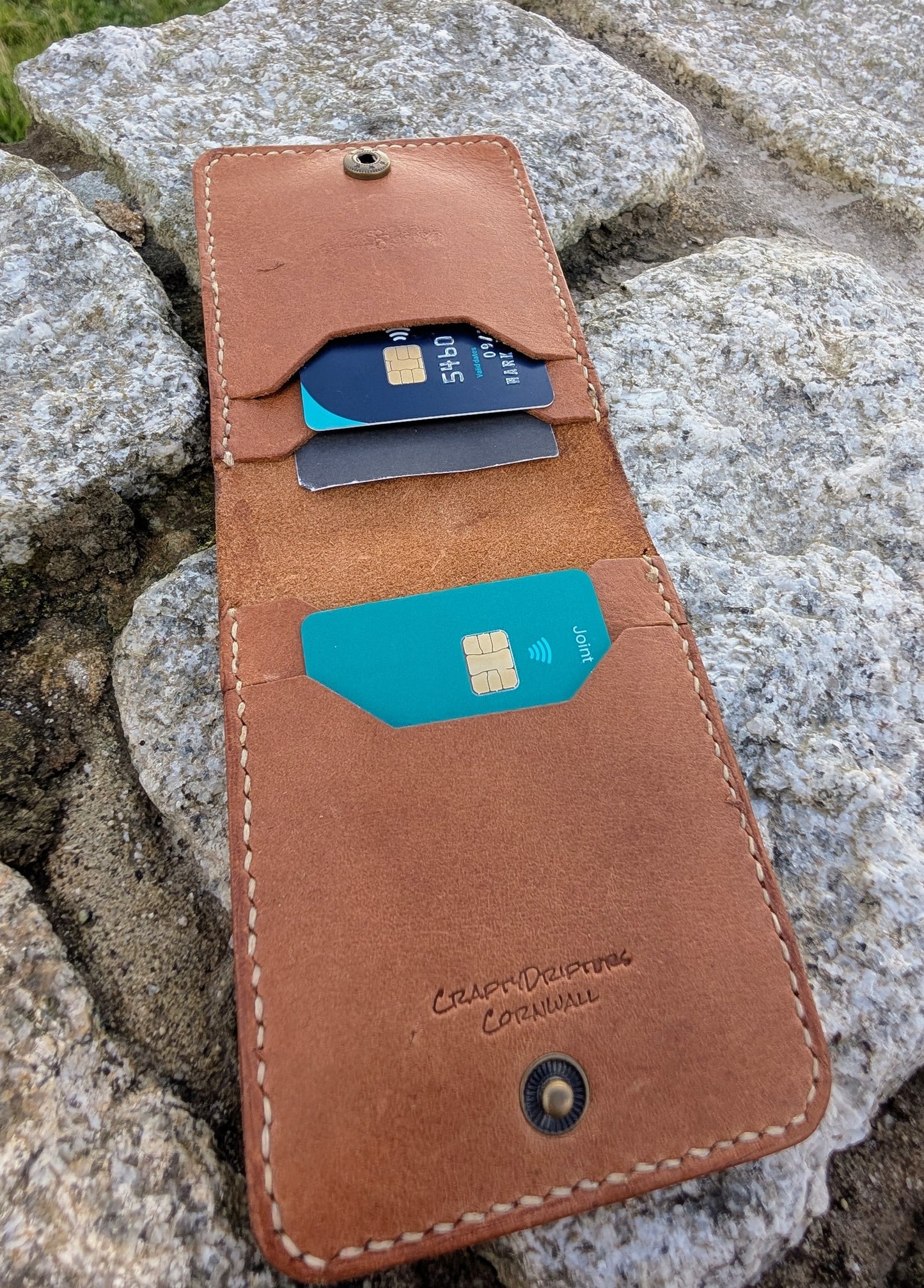 Handmade Italian Leather folding wallet