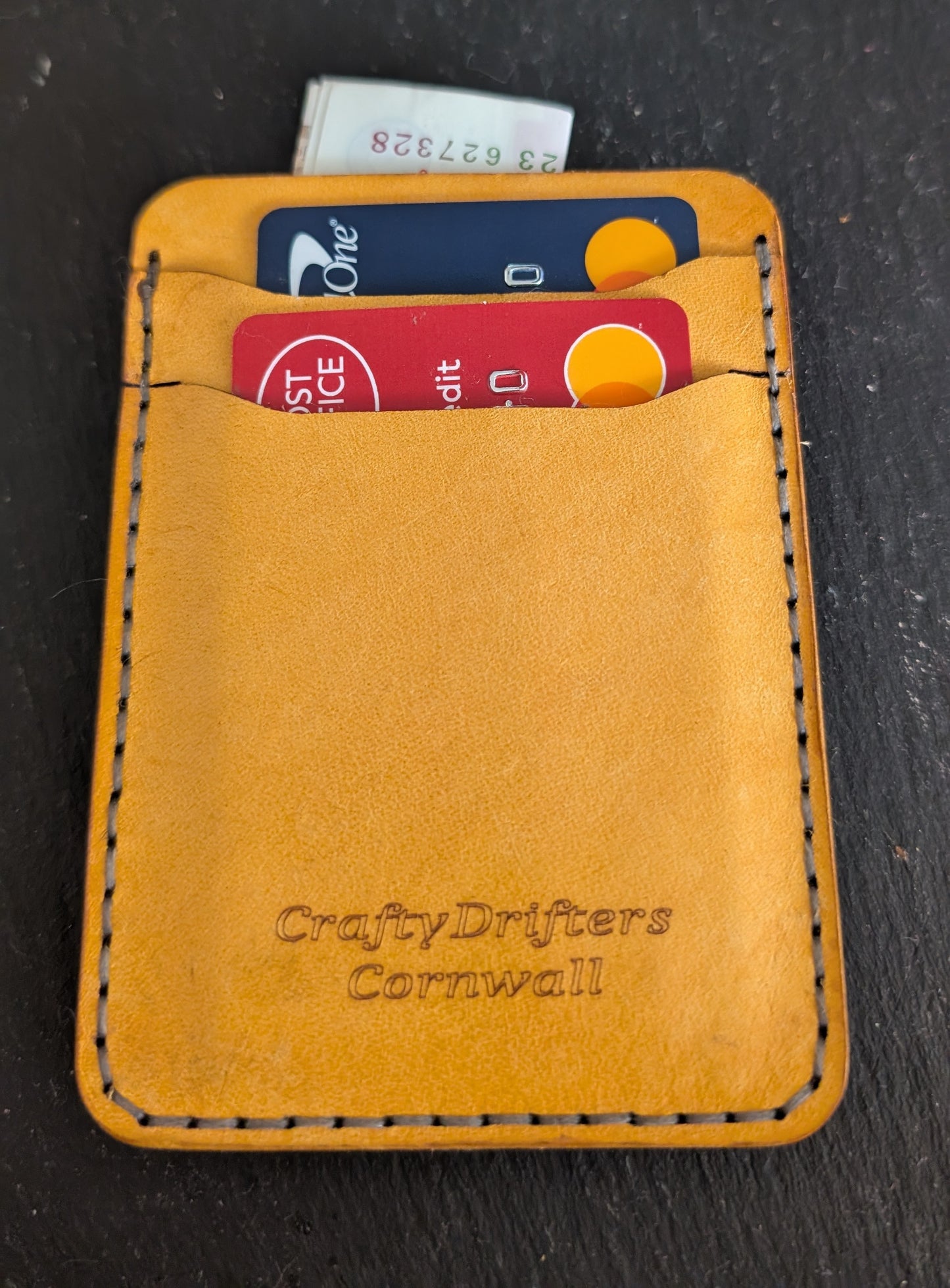 5 pocket handmade leather card wallet