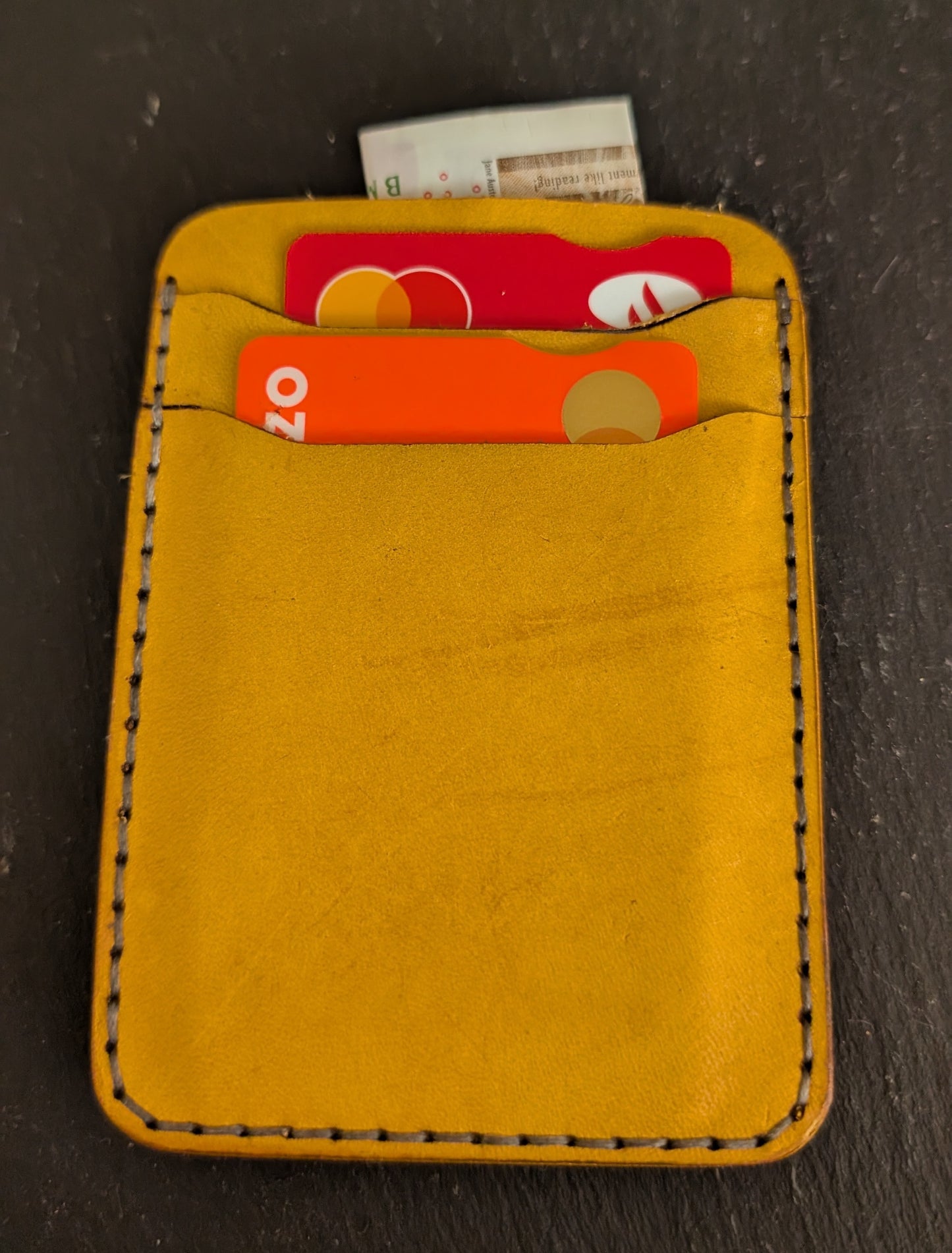 5 pocket handmade leather card wallet