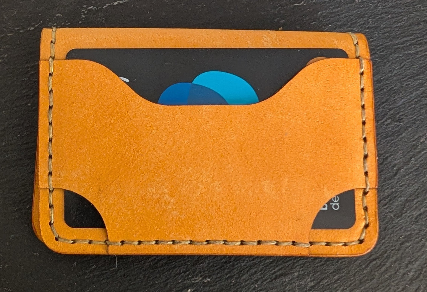 Handmade folding 4 pocket leather wallet