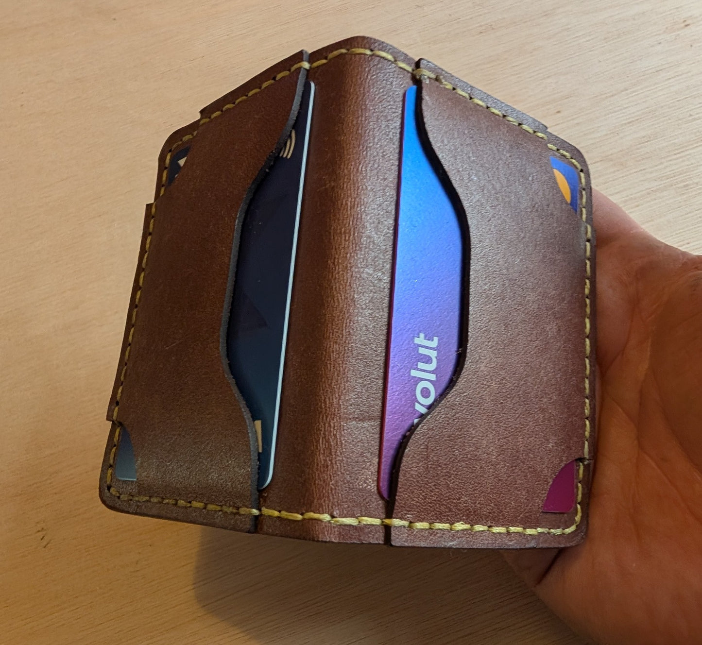 Handmade Leather Folding Wallet