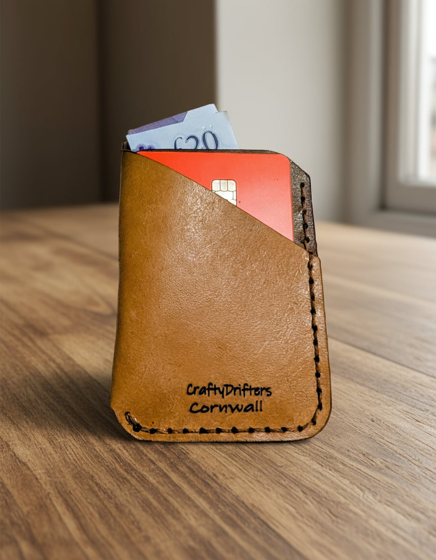 Handmade leather Card Wrap