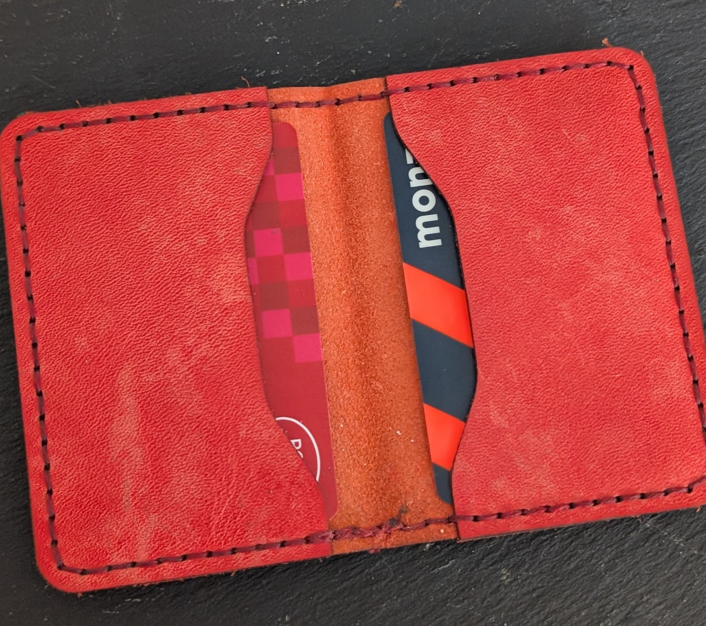 Handmade 4 pocket leather card wallet
