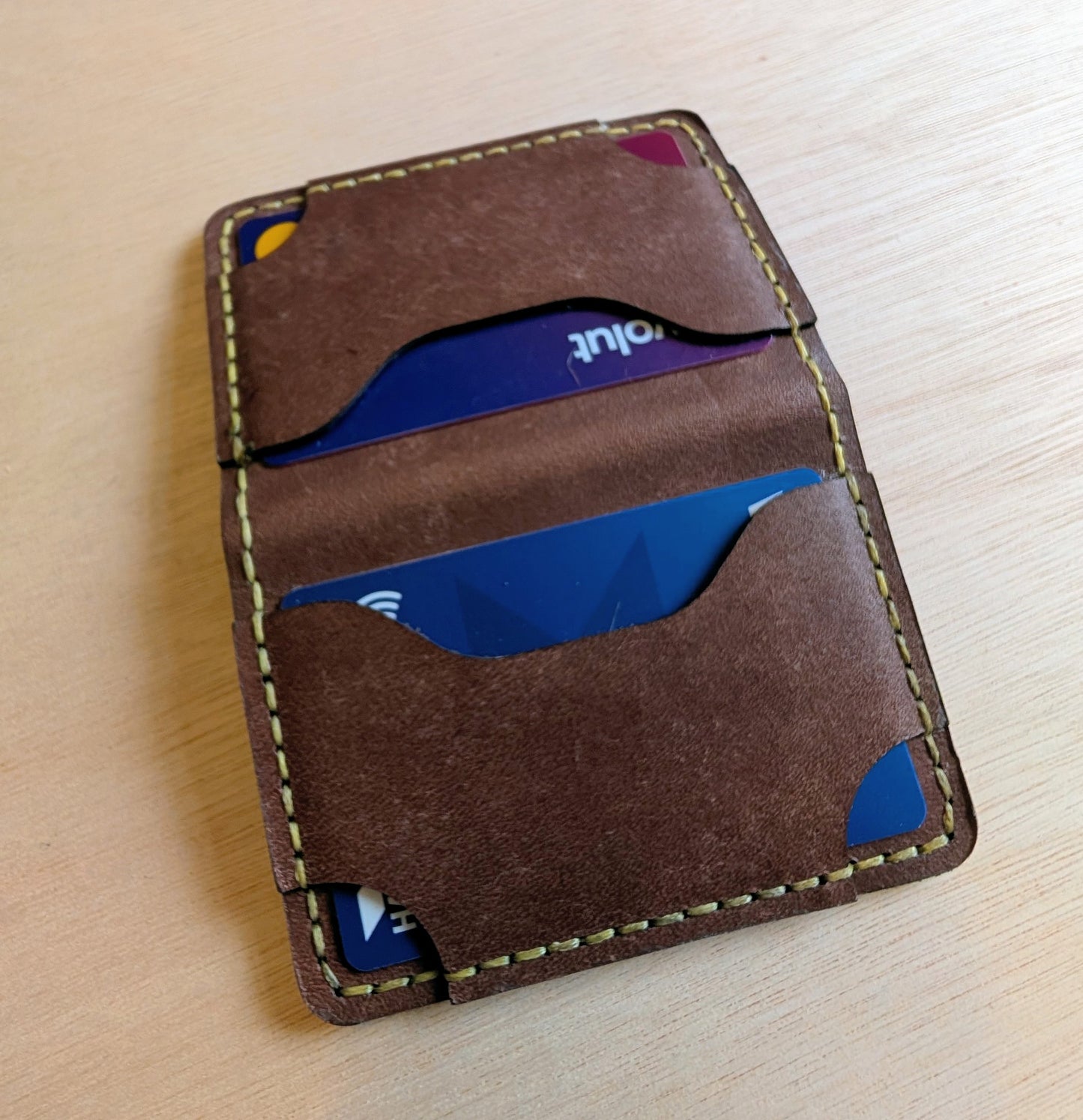 Handmade Leather Folding Wallet