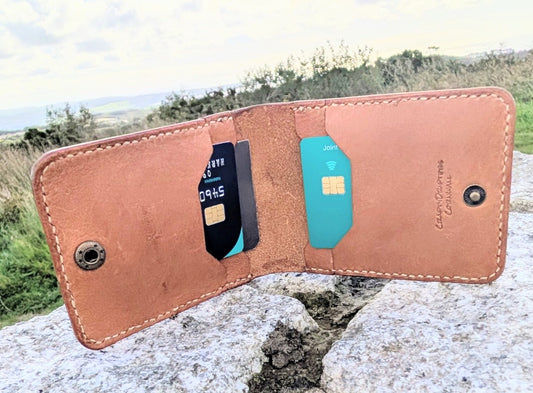 Handmade Italian Leather folding wallet