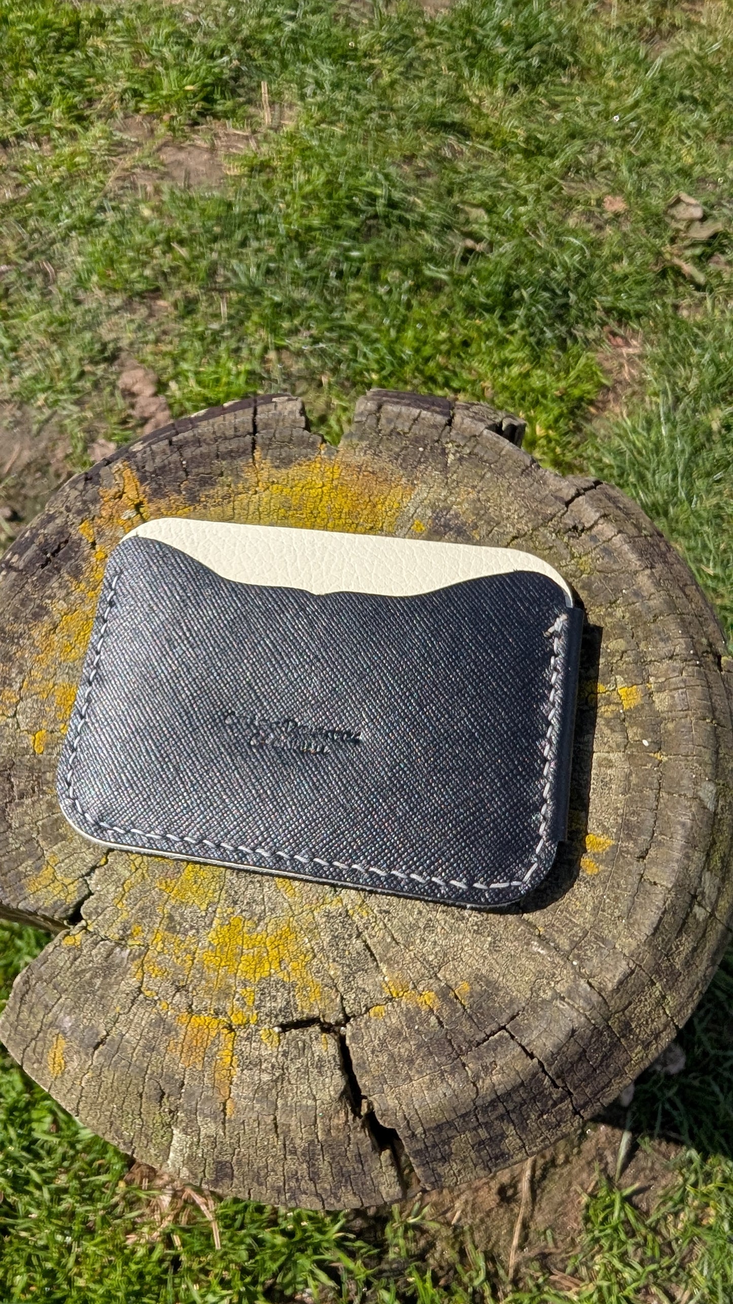 Handmade 2 pocket card/cash wallet