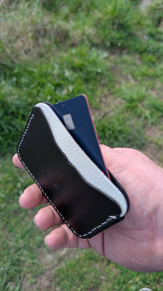Handmade 2 pocket card/cash wallet