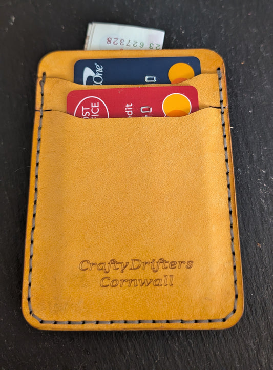 5 pocket handmade leather card wallet