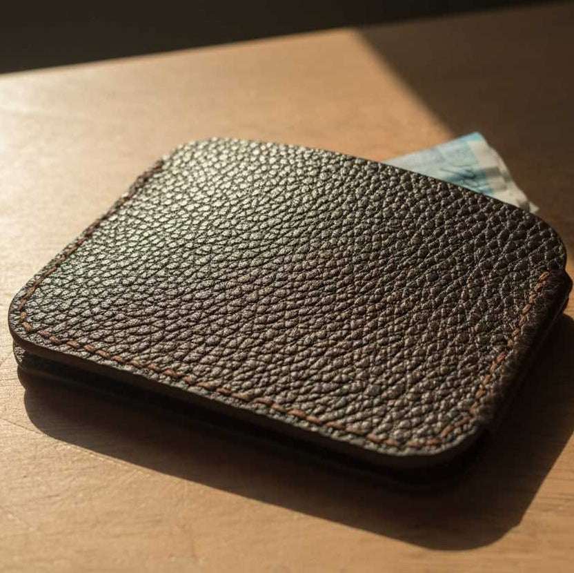 Bodmin leather Card wallet hand made - CraftyDrifters Cornwall