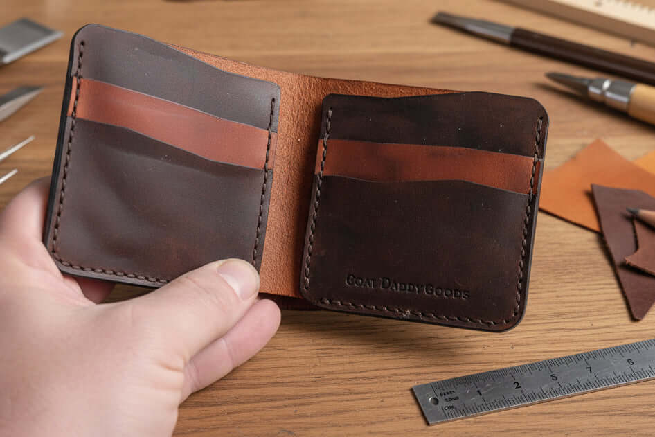Compact Bi - Fold with 4 card pockets and a note fold - CraftyDrifters Cornwall