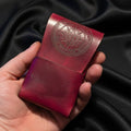 Compact Stitch Free Wallet in OxBlood Red - CraftyDrifters Cornwall