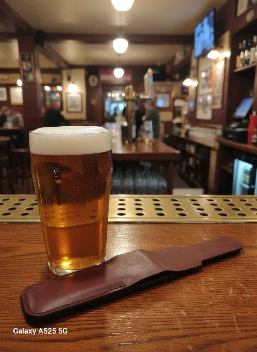 Custom Handmade Leather Darts Case in Brown - CraftyDrifters Cornwall