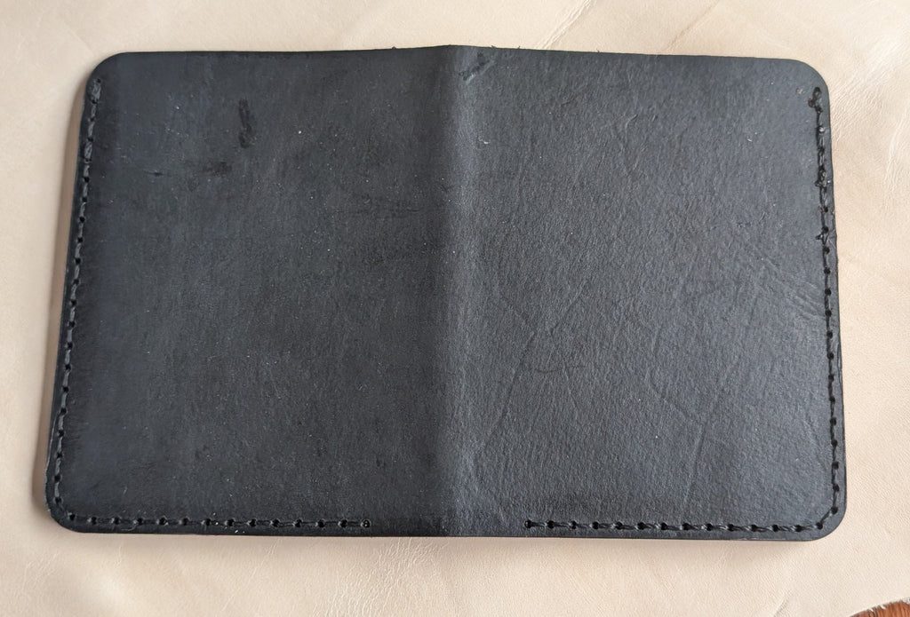 Full Grain Leather Bi - fold Wallet - CraftyDrifters Cornwall