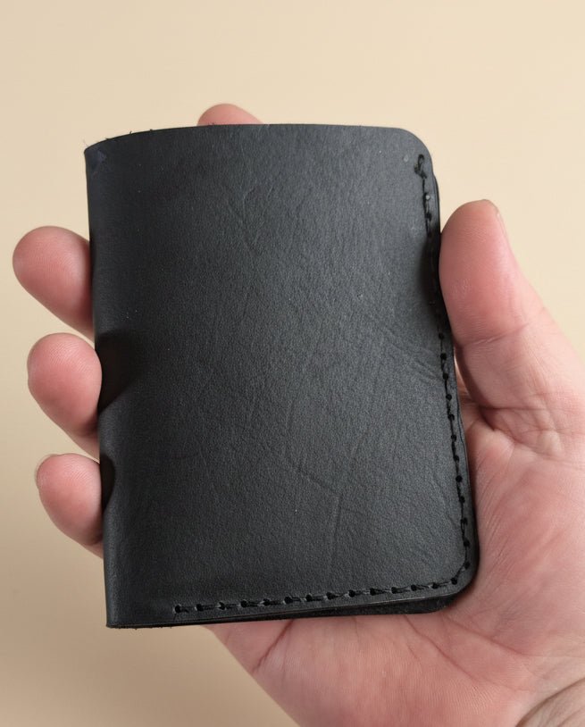 Full Grain Leather Bi - fold Wallet - CraftyDrifters Cornwall
