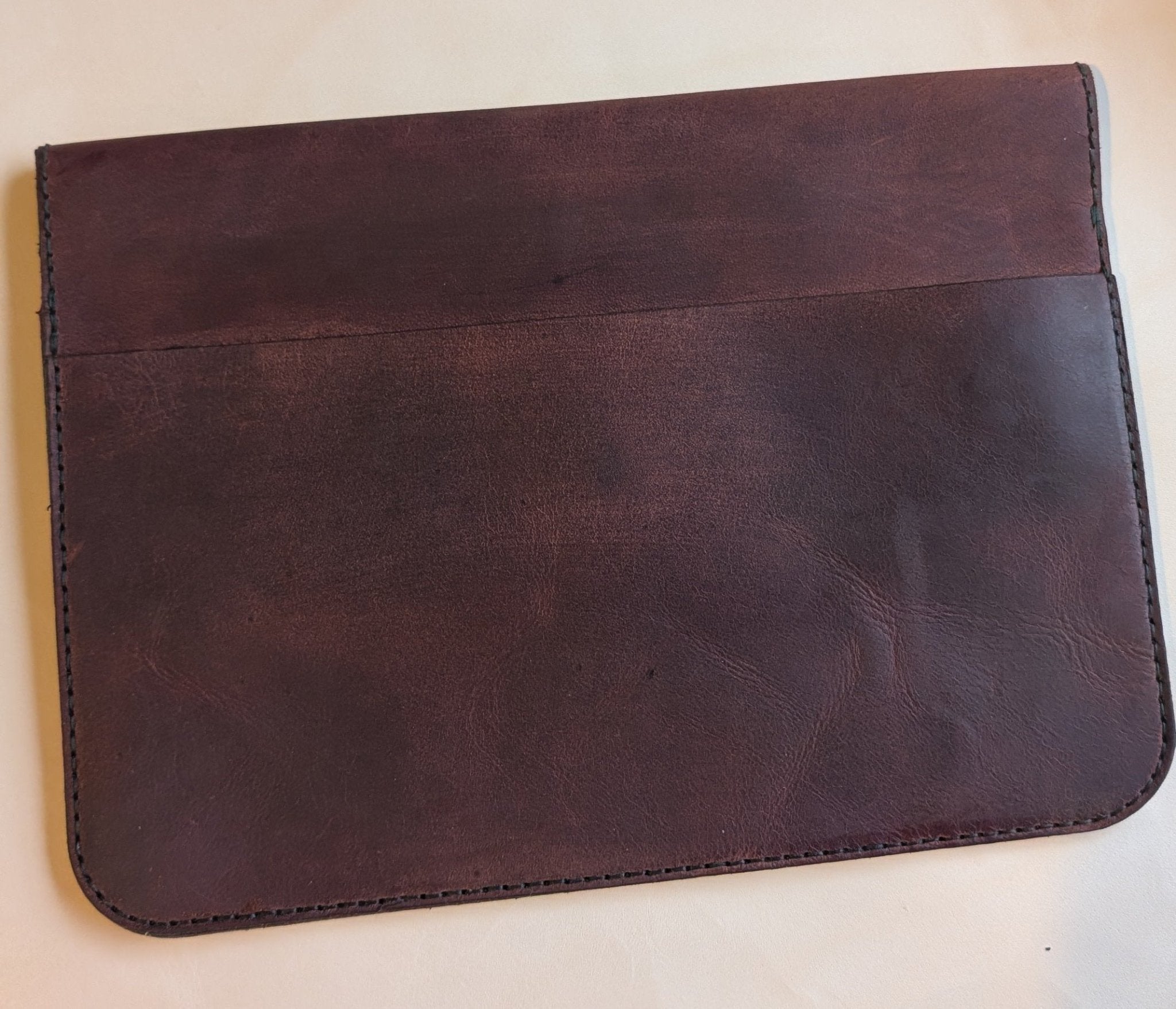 Handmade leather 10" tablet cover - CraftyDrifters Cornwall