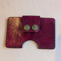 Handmade Small Secure Leather Card Holder - CraftyDrifters Cornwall