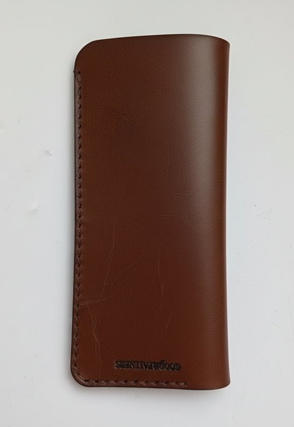 CraftyDrifters Glasses case in Brown hand dyed leather