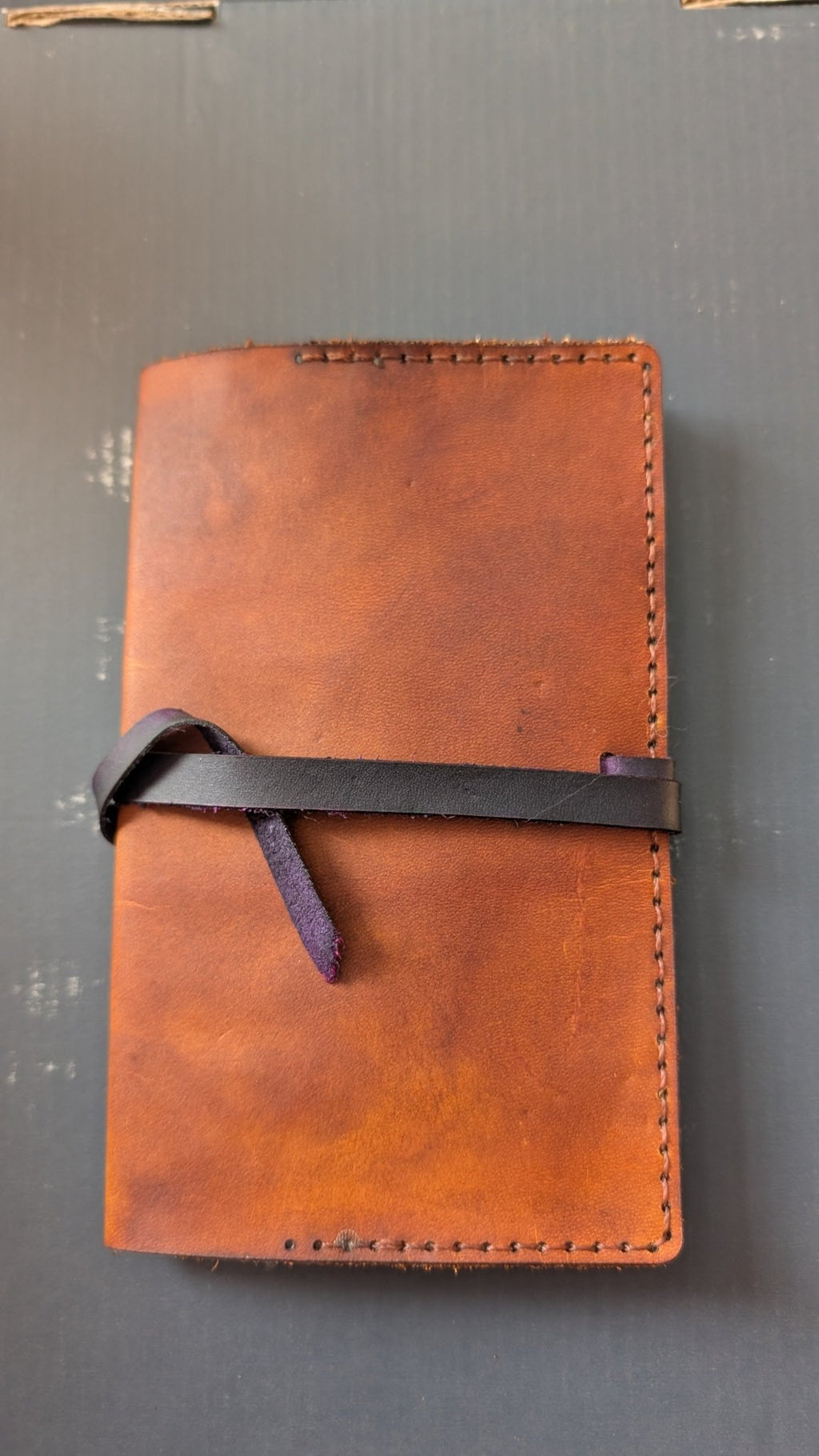 Leather Tobacco pouch (50g) Walnut - CraftyDrifters Cornwall