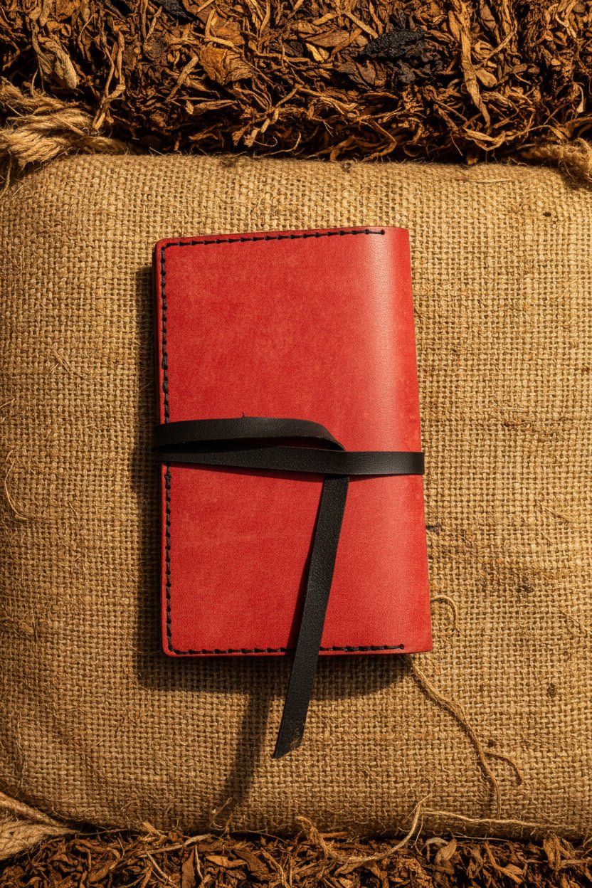 Leather Tobacco pouch (holds 50g pack) - CraftyDrifters Cornwall