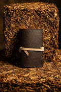 Compact pebble leather tobacco pouch in Italian pebble texture, 17cm x 10cm, stylish and functional accessory