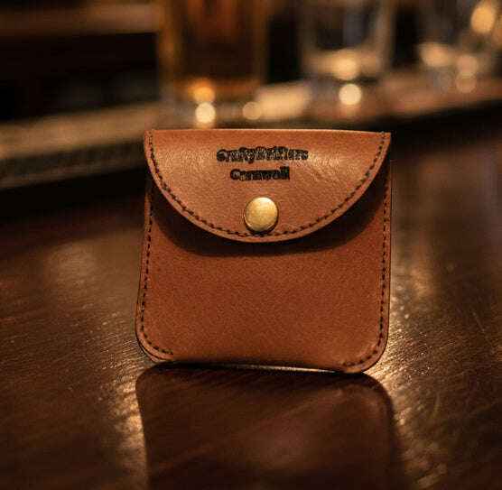 Premium italian leather coin wallet by Craftydrifters - CraftyDrifters Cornwall