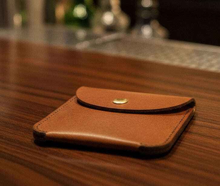 Premium italian leather coin wallet by Craftydrifters - CraftyDrifters Cornwall