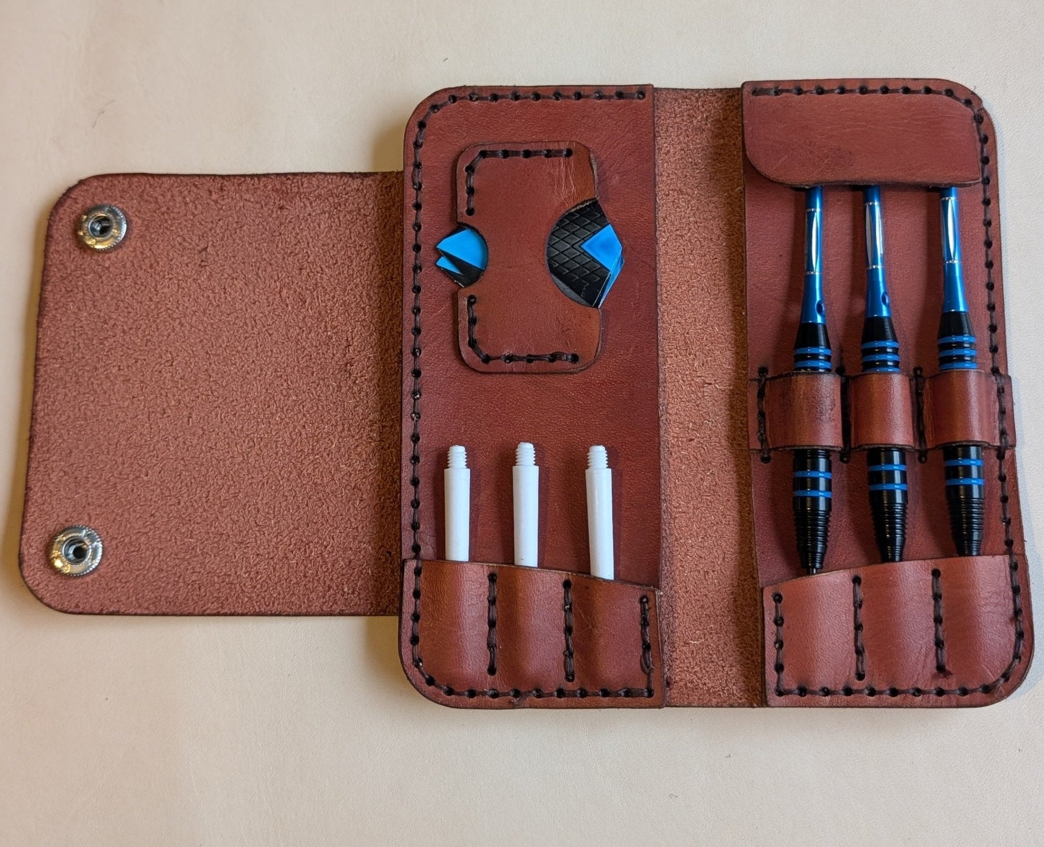 Premium Leather Darts Case by Craftydrifters - CraftyDrifters Cornwall