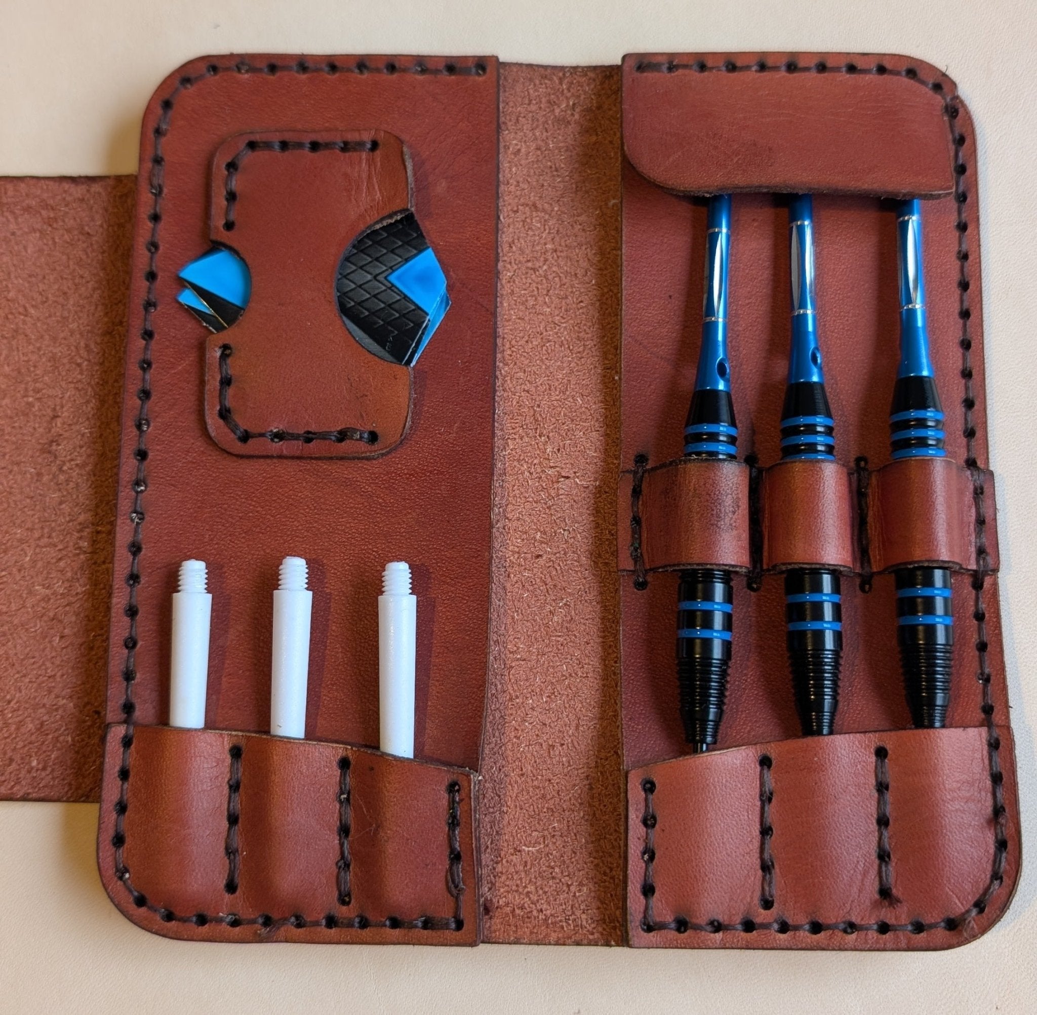 Premium Leather Darts Case by Craftydrifters - CraftyDrifters Cornwall