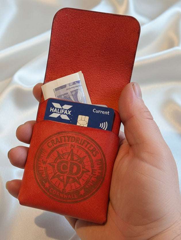 Drifters Wide Boy, Stitch Free, Italian Maya leather wallet. Made in Cornwall