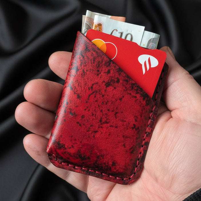 One of a kind Leather card wraps wallet