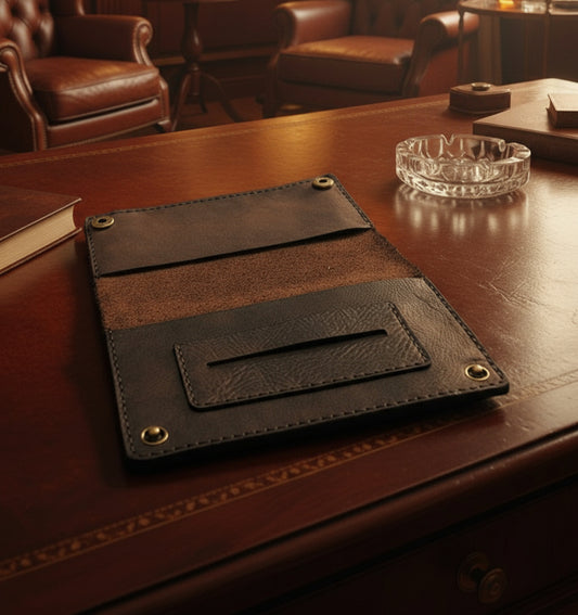 premium leather tobacco pouch by Craftydrifters