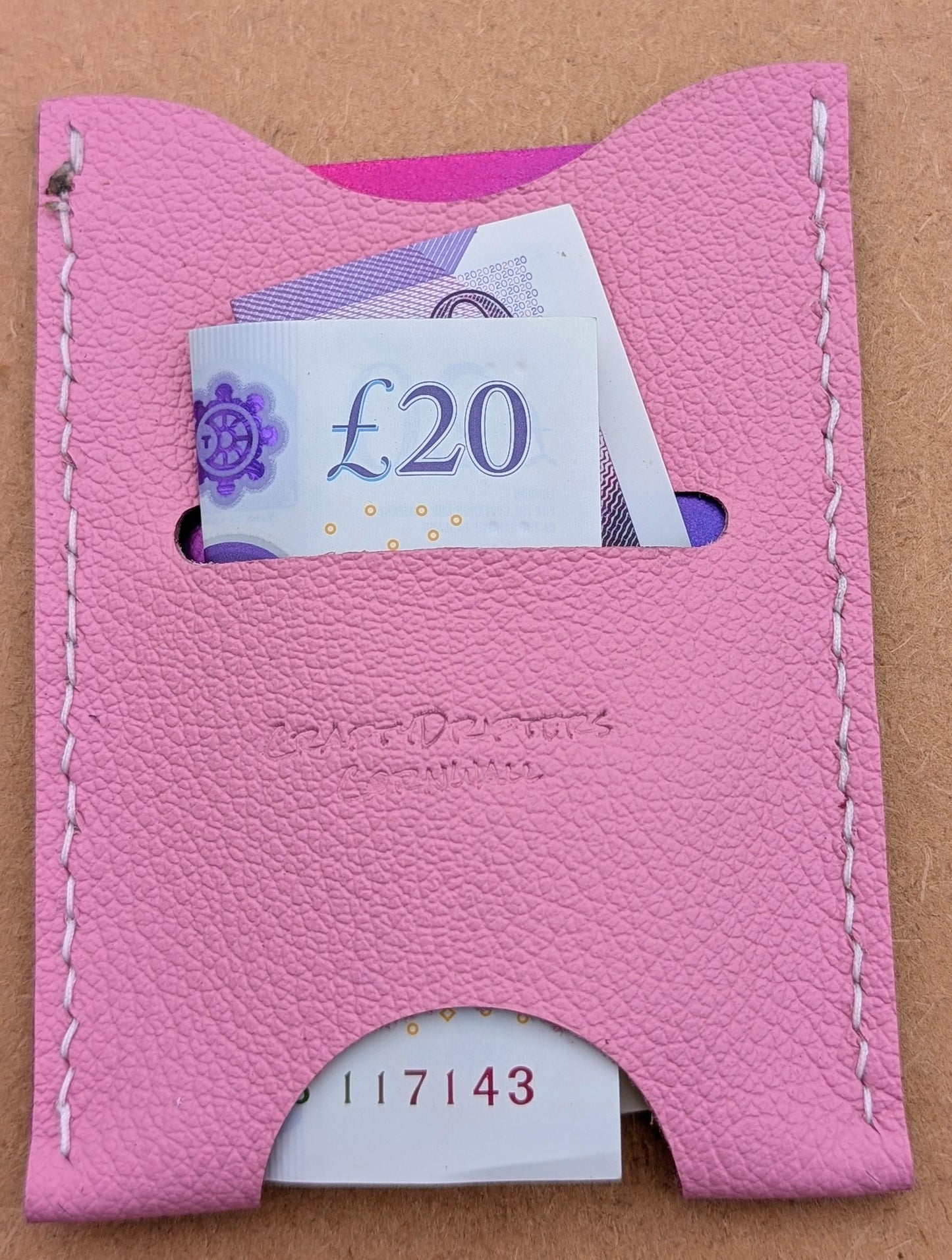 Handmade minimilist card/cash sleeve