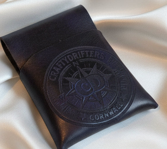 Drifters Wide Boy, Stitch Free, hand dyed leather wallet. Made in Cornwall