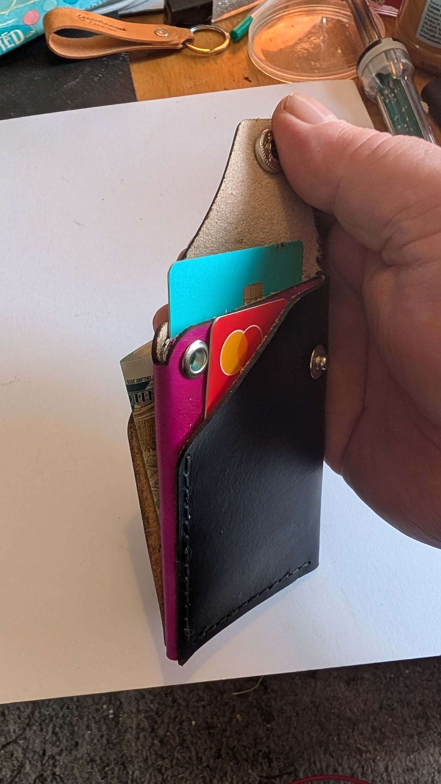 Minimilist Adventurers Leather Card wrap