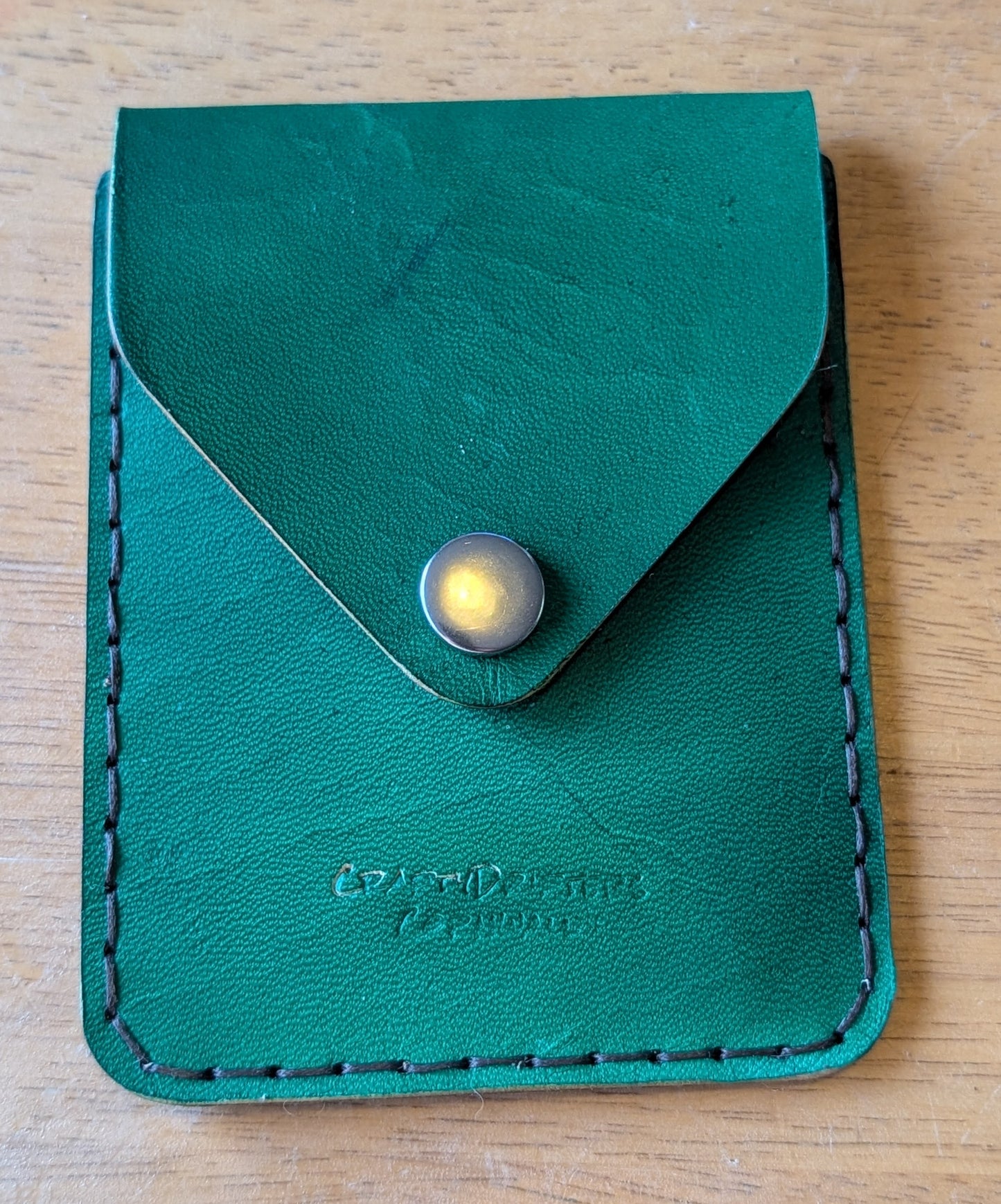 Simple Card Sleeve with closing flap in Green