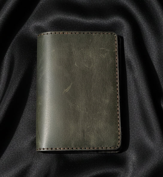 Handmade leather passport cover