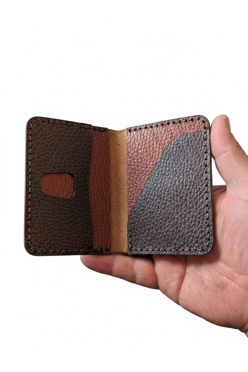 The Devonport low profile, handmade bi-fold leather wallet Origional
