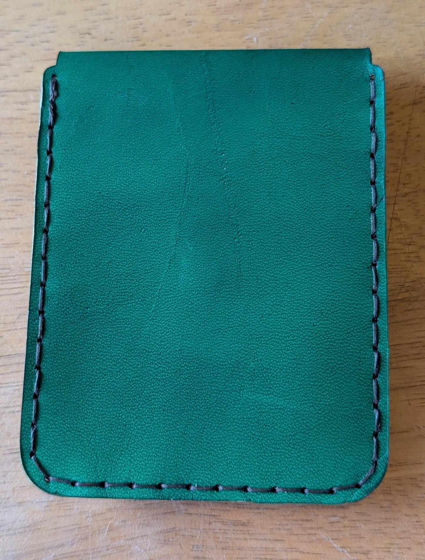 Simple Card Sleeve with closing flap in Green