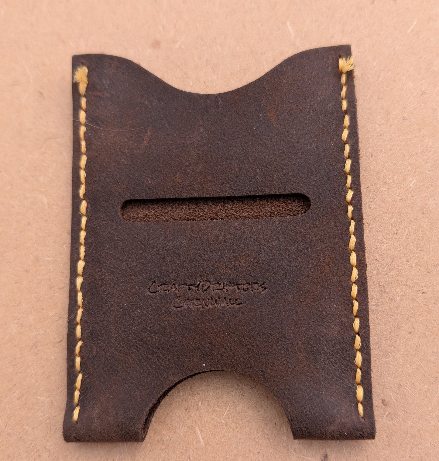 Handmade minimilist card/cash sleeve