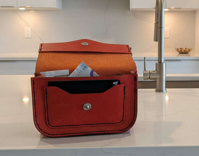 Card Purse Bag with large pocket and card slip featuring a stylish design and vibrant colors.