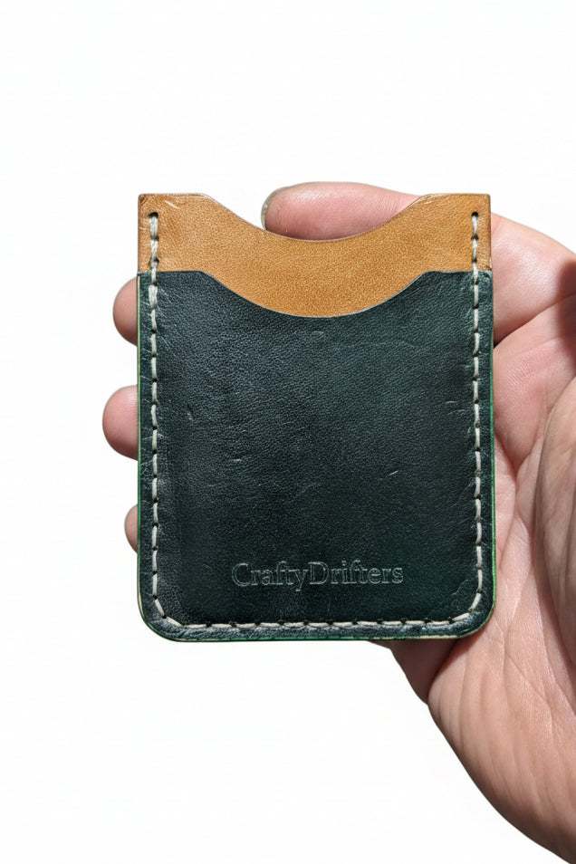 Small Leather card wallet with three pockets