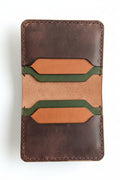 The Carbiss hand-stitched full-grain leather wallet with six card pockets and full-length note fold