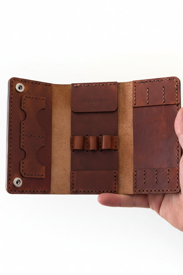 Premium Leather Dart Case - Trifold Design
