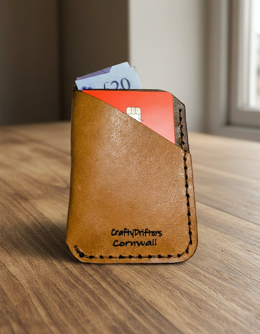 Handmade leather Card Wrap