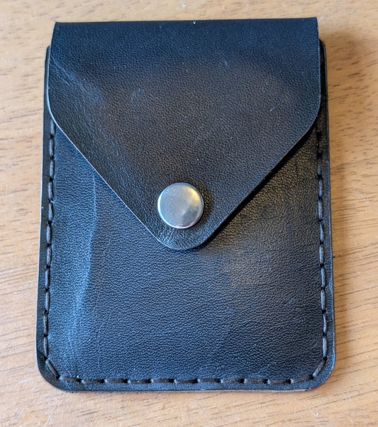 Simple Card Sleeve with closing flap in Black