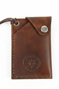 Compact flap top card holder fitting up to 8 cards and notes for organized daily carry