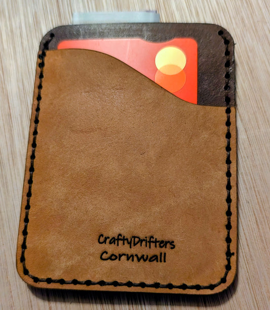 3 pocket handmade minimilist wallet.