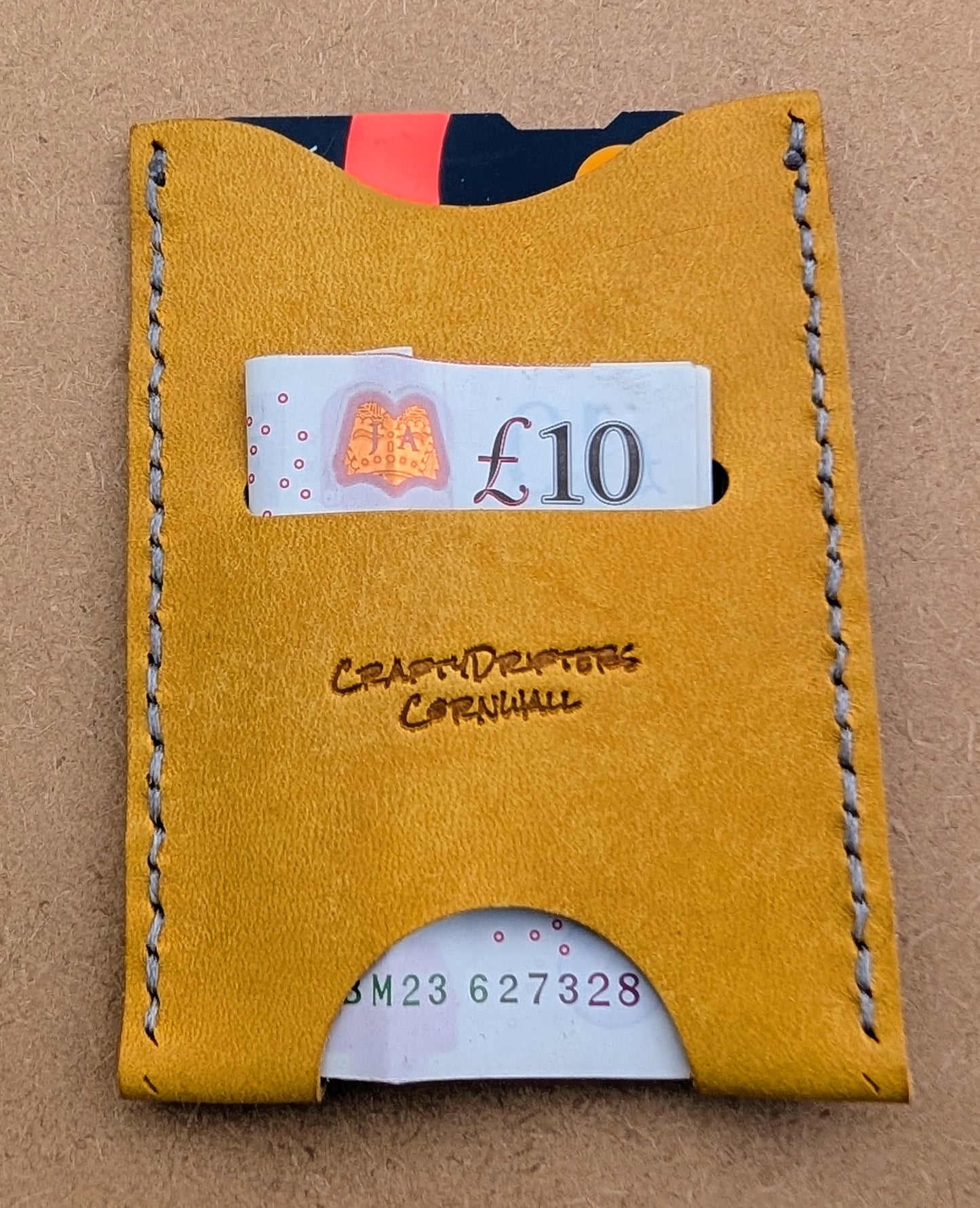 Handmade minimilist card/cash sleeve