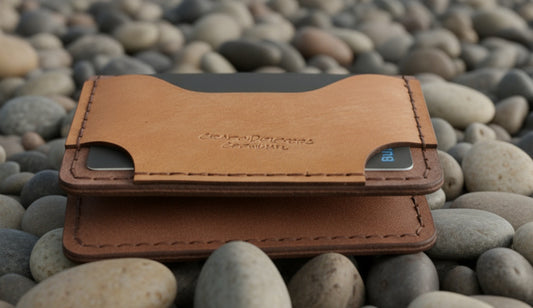 Four pocket folding card wallet made from premium Italian leather. Cognac and Brown